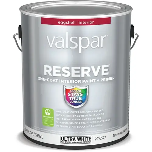 Valspar Reserve Eggshell Base Tintable Latex Interior Paint + Primer, 1-Gallon Valspar Reserve Eggshell Base Tintable Latex Interior Paint + Primer, 1-Gallon