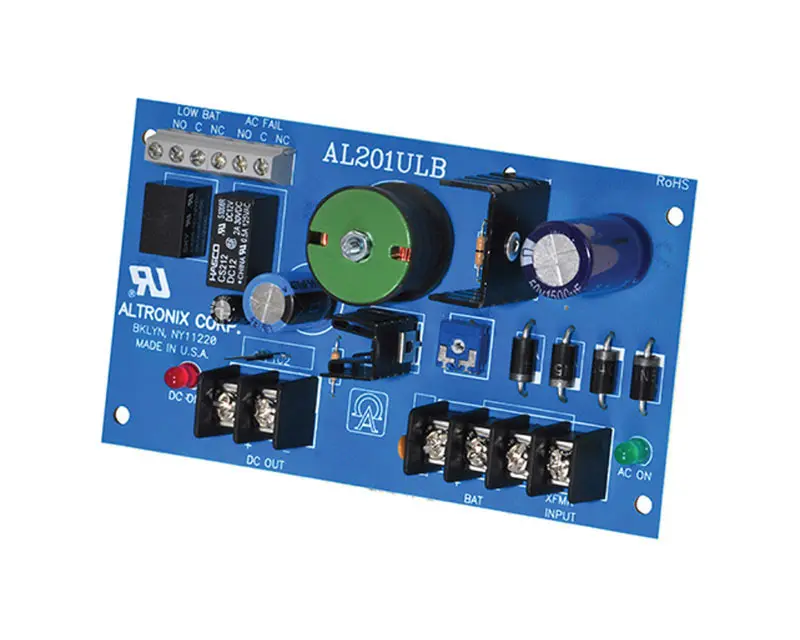 Altronix Power Supply Board 24VAC 40VA from UL Listed Class 2 Transformer 12VDC Output at 1.75A AL201ULB