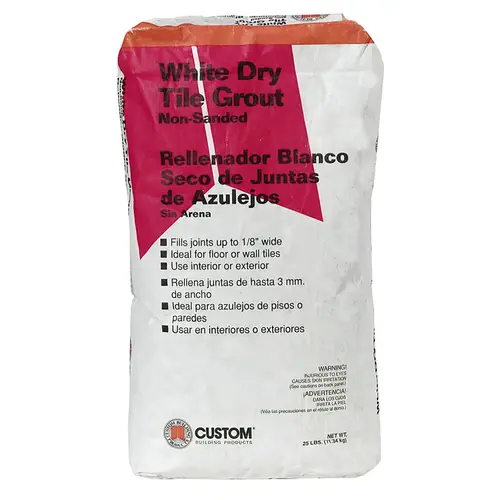 Tile Grout Dry Non-Sanded White 25 lb Tile Grout Dry Non-Sanded White 25 lb