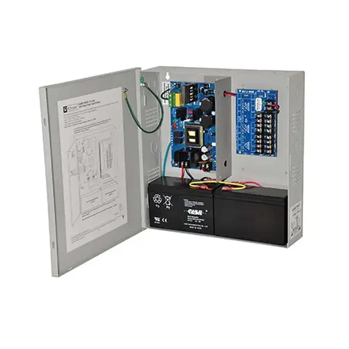 Power Supply/Charger, Input 115VAC 60Hz at 3.5A, 8 PTC Outputs, 12/24VDC at 6A, Grey Enclosure Power Supply/Charger, Input 115VAC 60Hz at 3.5A, 8 PTC Outputs, 12/24VDC at 6A, Grey Enclosure