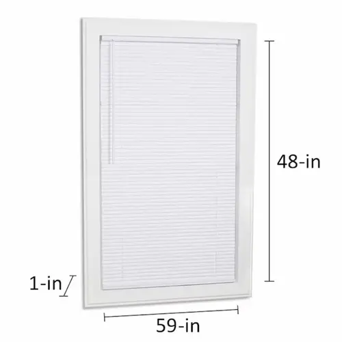 Project Source Cordless 1-in White Room Darkening Mini-Blind 59-in x 48-in Project Source Cordless 1-in White Room Darkening Mini-Blind 59-in x 48-in