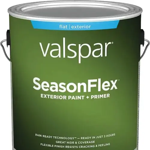Valspar SeasonFlex Flat Base 2 Tintable Latex Exterior Paint + Primer, 1-Gallon Valspar SeasonFlex Flat Base 2 Tintable Latex Exterior Paint + Primer, 1-Gallon
