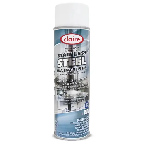 Claire Water-Based Stainless Steel Cleaner 16 oz Aerosol Claire Water-Based Stainless Steel Cleaner 16 oz Aerosol