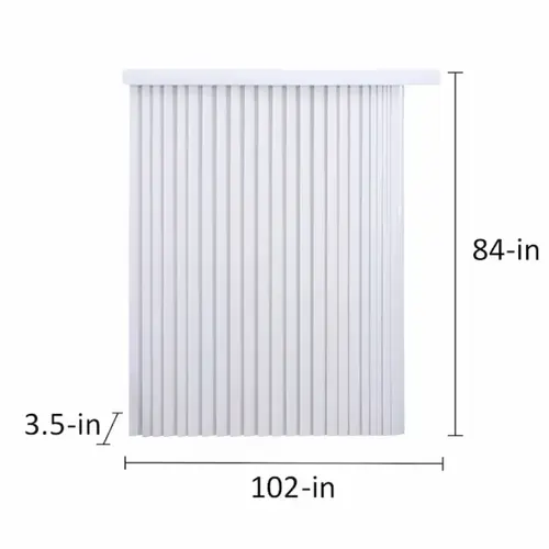 Project Source Cordless White Vertical Blind 102-in x 84-in Project Source Cordless White Vertical Blind 102-in x 84-in