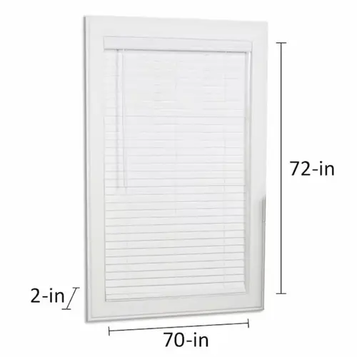 allen + roth Cordless 2-in White Faux Wood Blind 70-in x 72-in allen + roth Cordless 2-in White Faux Wood Blind 70-in x 72-in