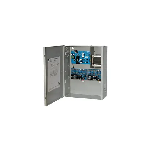 CCTV Combination AC and DC Wall Mount, Input 115VAC 50/60Hz at 1.52A, (8) 12VDC Fuse Protected Ouptuts, (8) 24VDC Fuse Protected Outputs, Grey Enclosure CCTV Combination AC and DC Wall Mount, Input 115VAC 50/60Hz at 1.52A, (8) 12VDC Fuse Protected Ouptuts, (8) 24VDC Fuse Protected Outputs, Grey Enclosure