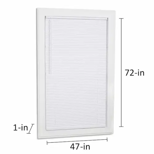 Project Source Cordless 1-in White Room Darkening Mini-Blind 47-in x 72-in Project Source Cordless 1-in White Room Darkening Mini-Blind 47-in x 72-in