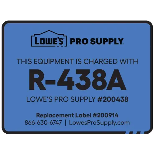 R-438A Refrigerant ID Labels - pack of 10 R-438A Refrigerant ID Labels - pack of 10