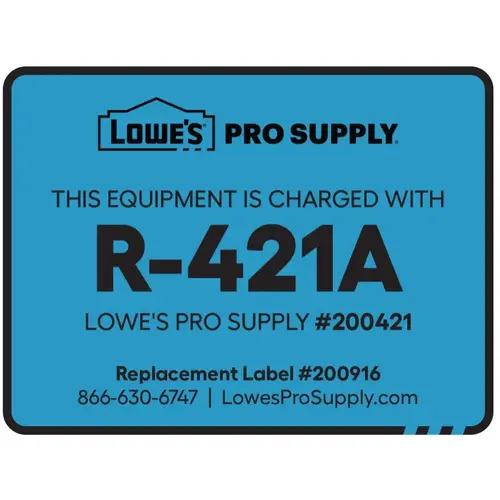 R-421A Refrigerant ID Labels - pack of 10 R-421A Refrigerant ID Labels - pack of 10