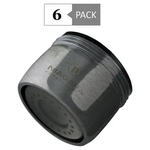 AM Conservation Dual Thread Aerator 0.5 GPM Brushed Nickel - pack of 6 AM Conservation Dual Thread Aerator 0.5 GPM Brushed Nickel - pack of 6