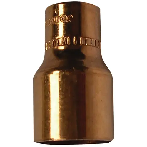 Copper Reducer 1/2" x 3/8" O.D. (3/8" x 1/4" I.D. Nom) Copper Reducer 1/2" x 3/8" O.D. (3/8" x 1/4" I.D. Nom)