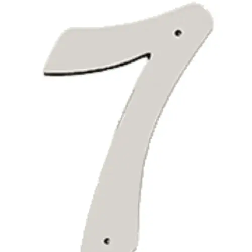 4" Numbers Satin Nickel "7" 4" Numbers Satin Nickel "7"