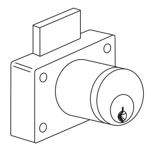 Re-Keyable Drawer Cabinet Lock C Keyway Satin Chrome Finish Re-Keyable Drawer Cabinet Lock C Keyway Satin Chrome Finish