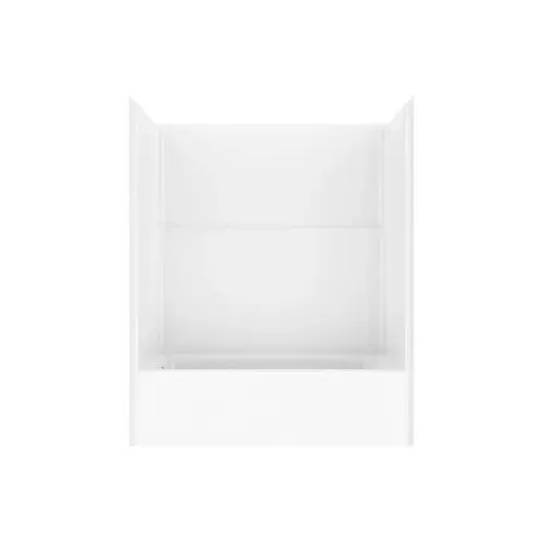MAAX Icon 107157-000-002-001 1-Piece Tub Shower, Rectangular Tub, Left Hand Drain Location, Alcove Installation, White MAAX Icon 107157-000-002-001 1-Piece Tub Shower, Rectangular Tub, Left Hand Drain Location, Alcove Installation, White