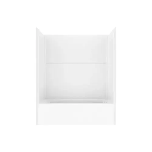 MAAX Icon 107157-000-002-002 1-Piece Tub Shower, Rectangular Tub, Right Hand Drain Location, Alcove Installation, White MAAX Icon 107157-000-002-002 1-Piece Tub Shower, Rectangular Tub, Right Hand Drain Location, Alcove Installation, White