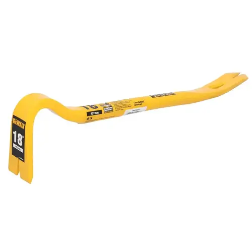 DEWALT Wrecking Bar, 18 in L, Pointed Beveled Tip, Steel, 3.9 in W DEWALT Wrecking Bar, 18 in L, Pointed Beveled Tip, Steel, 3.9 in W