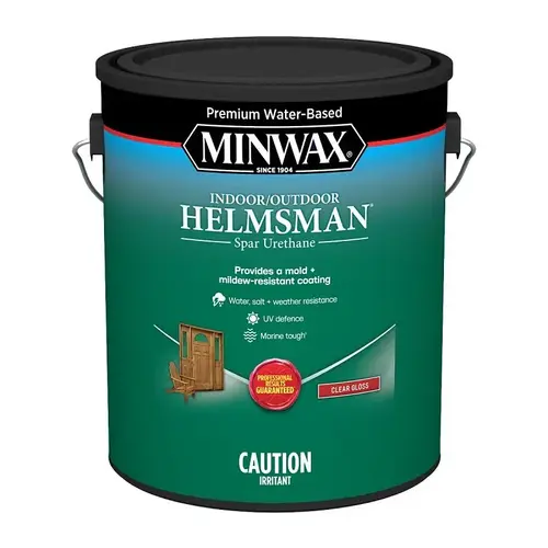 Minwax Helmsman Spar Urethane Varnish, Gloss, Clear, 3.78 L Minwax Helmsman Spar Urethane Varnish, Gloss, Clear, 3.78 L