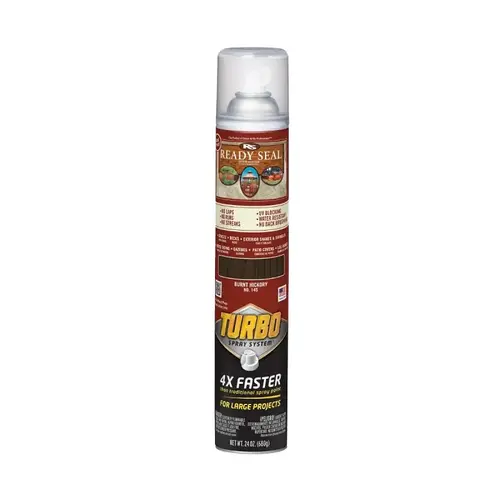 Ready Seal Stain With Turbo Spray System, Smooth, Dark Walnut, 24 oz, Aerosol Can Ready Seal Stain With Turbo Spray System, Smooth, Dark Walnut, 24 oz, Aerosol Can