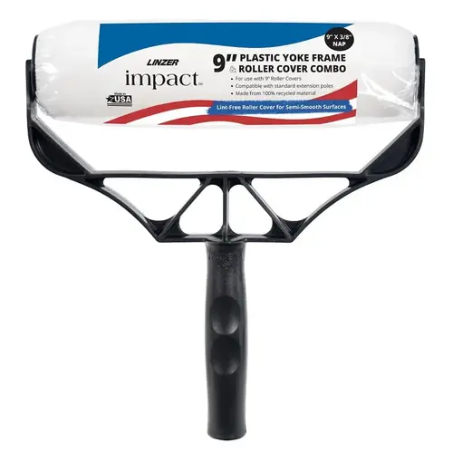 Linzer RS 2043 Roller Frame and Roller Cover Combo, Plastic Roller, Plastic Handle Linzer RS 2043 Roller Frame and Roller Cover Combo, Plastic Roller, Plastic Handle