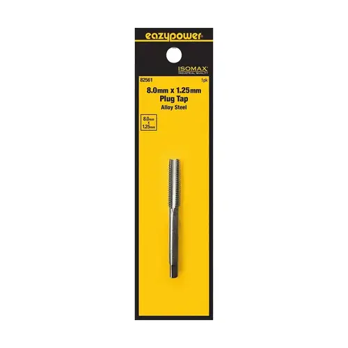 Isomax Tap, M8x1.25 Thread, Plug Chamfer, Tungsten Steel Isomax Tap, M8x1.25 Thread, Plug Chamfer, Tungsten Steel