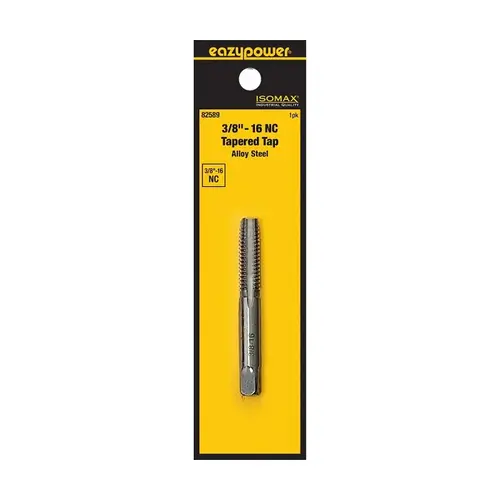 Isomax Straight Flute Tap, 3/8-16 Thread, UNC Thread, Taper Chamfer, 4 -Flute Isomax Straight Flute Tap, 3/8-16 Thread, UNC Thread, Taper Chamfer, 4 -Flute