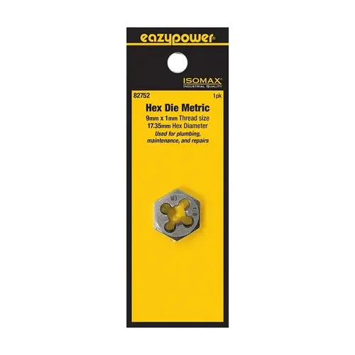 Eazypower Die, M9 x 1 Thread, Metric Thread Eazypower Die, M9 x 1 Thread, Metric Thread
