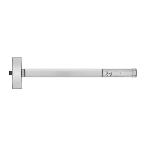 36" Delayed Egress Surface Vertical Rod Exit Device, Lever/Knob Always Active, Fire Rated, Less Bottom Rod, 3' Device, Satin Aluminum Clear Anodized 36" Delayed Egress Surface Vertical Rod Exit Device, Lever/Knob Always Active, Fire Rated, Less Bottom Rod, 3' Device, Satin Aluminum Clear Anodized