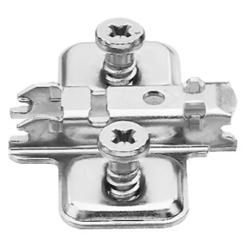 Clip One-Piece Wing Mounting Plate, Nickel-Plated, Screw-On, 0mm Clip One-Piece Wing Mounting Plate, Nickel-Plated, Screw-On, 0mm