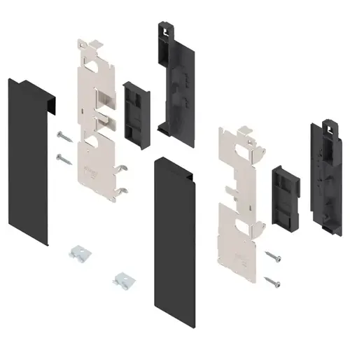 Legrabox Front Fixing Bracket Height C Interior Roll-Out, Carbon Black Matte Legrabox Front Fixing Bracket Height C Interior Roll-Out, Carbon Black Matte
