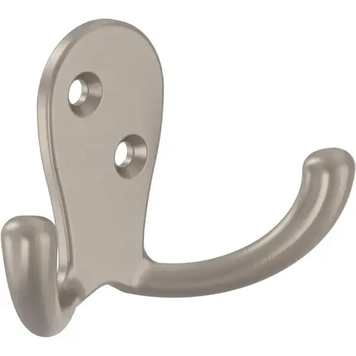 Franklin Brass Double Prong Hook, Nickel, 10/Pack Franklin Brass Double Prong Hook, Nickel, 10/Pack