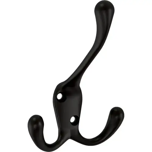 Franklin Brass Triple Prong Hook, Matte Black, 10/Pack Franklin Brass Triple Prong Hook, Matte Black, 10/Pack