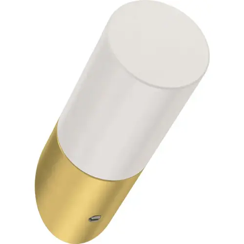 Franklin Brass Modern Slant Hook, 2-1/4", Pure White & Brushed Brass, 5/Pack Franklin Brass Modern Slant Hook, 2-1/4", Pure White & Brushed Brass, 5/Pack