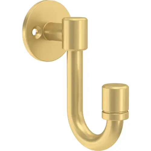 Franklin Brass Bar Single Prong J Hook, 3-5/8" (91mm), Modern Gold, 4/Pack Franklin Brass Bar Single Prong J Hook, 3-5/8" (91mm), Modern Gold, 4/Pack