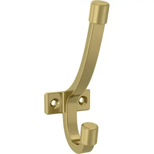 Franklin Brass Modern Angled Pilltop Coat and Hat Hook, Satin Gold, 5/Pack Franklin Brass Modern Angled Pilltop Coat and Hat Hook, Satin Gold, 5/Pack