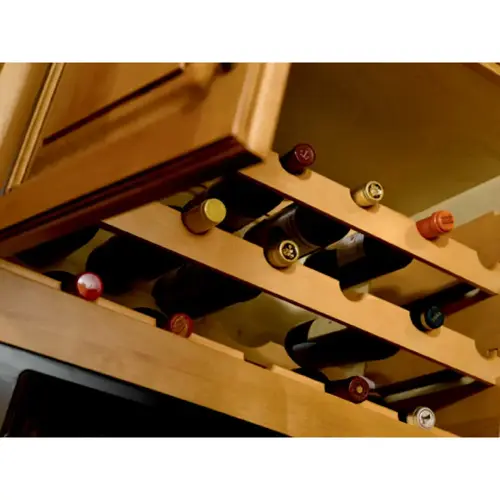 Omega National Maple Wine Bottle Storage 18"W x 2"H, 4 Openings Unfinished Omega National Maple Wine Bottle Storage 18"W x 2"H, 4 Openings Unfinished