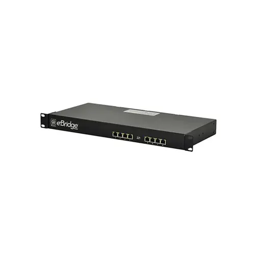 Eight (8) port IP and PoE+ over Coax Receiver, Powered by Receiver, Distance: up to 100m Eight (8) port IP and PoE+ over Coax Receiver, Powered by Receiver, Distance: up to 100m