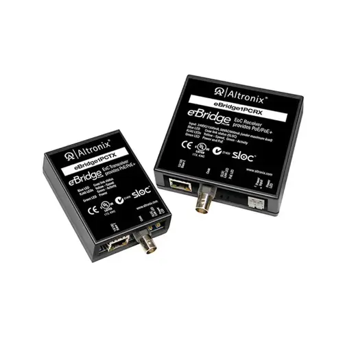 IP and PoE+ over Coax Solution, 24VDC to 56VDC Class 2 Power Supply, Distance: up to 100m IP and PoE+ over Coax Solution, 24VDC to 56VDC Class 2 Power Supply, Distance: up to 100m