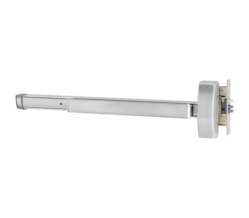 PHI 36" Wood Door Concealed Vertical Rod Exit Device Key Controls Lever/Knob Fire Rated 3' Device Satin Stainless Steel FL2708 630 36