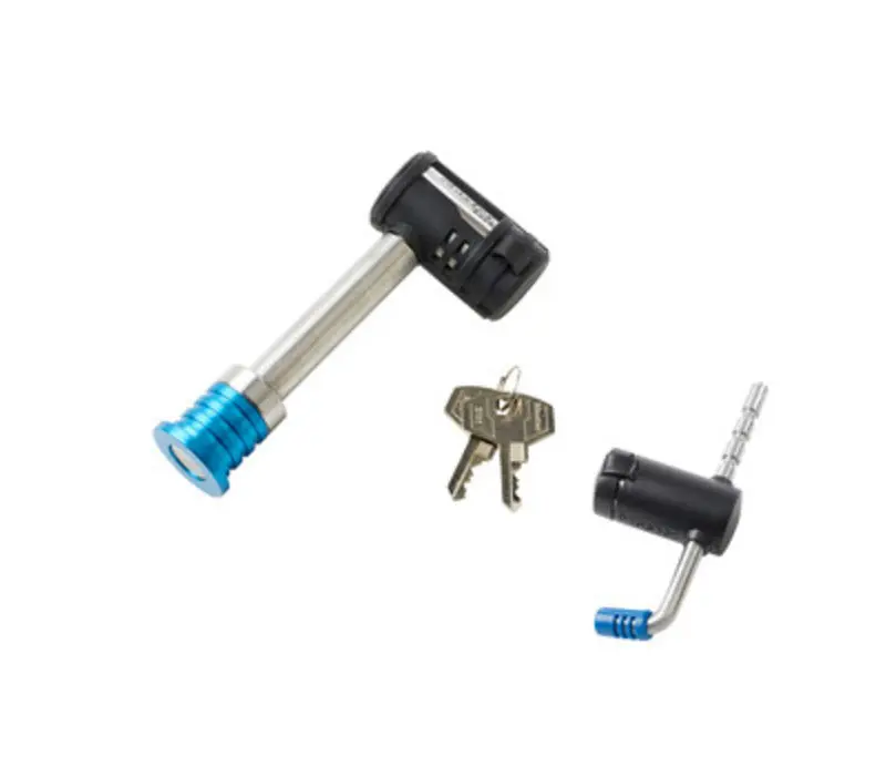 Master Lock Fits 5/8 In. Receivers Adjustable Coupler Latch Locks from 9/16 In. to 2-3/4 In. Usable Receiver Pin Length 2-3/4 In. 4-Pin C 1481DAT-M