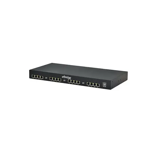 Sixteen (16) port IP and PoE+ over Coax Receiver, Powered by UL Lilsted Limited Power Source, Distance: up to 100m Sixteen (16) port IP and PoE+ over Coax Receiver, Powered by UL Lilsted Limited Power Source, Distance: up to 100m