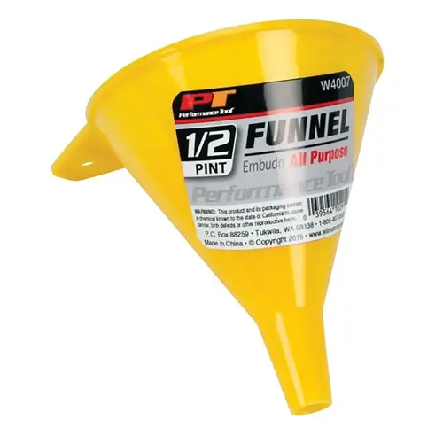 Performance Tool All Purpose Funnel, 1/2 pt Capacity Performance Tool All Purpose Funnel, 1/2 pt Capacity