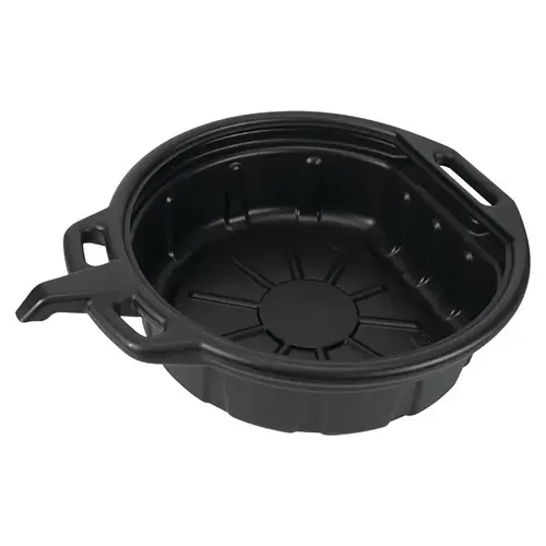 Performance Tool Oil Drain Pan, 4.5 gal Capacity, Rectangular, Polyethylene, Black Performance Tool Oil Drain Pan, 4.5 gal Capacity, Rectangular, Polyethylene, Black