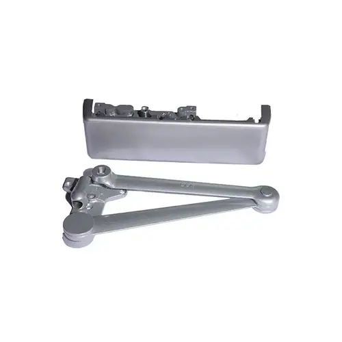 Left Hand Heavy Duty Parallel Arm Spring Cush Push Side Mount Adjustable 1-5 Door Closer with TBSRT Thru Bolts 689 Aluminum Finish Left Hand Heavy Duty Parallel Arm Spring Cush Push Side Mount Adjustable 1-5 Door Closer with TBSRT Thru Bolts 689 Aluminum Finish