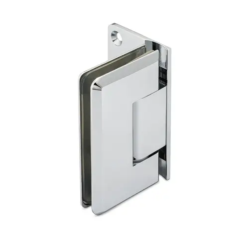 Oceana Ultra Heavy Duty Adjustable 90 degree Wall-Glass Hinge with Offset Backplate - Polished Chrome Oceana Ultra Heavy Duty Adjustable 90 degree Wall-Glass Hinge with Offset Backplate - Polished Chrome