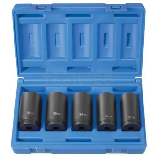 1/2" DR 5 PC SPINDLE NUT SET 1/2" DR 5 PC SPINDLE NUT SET