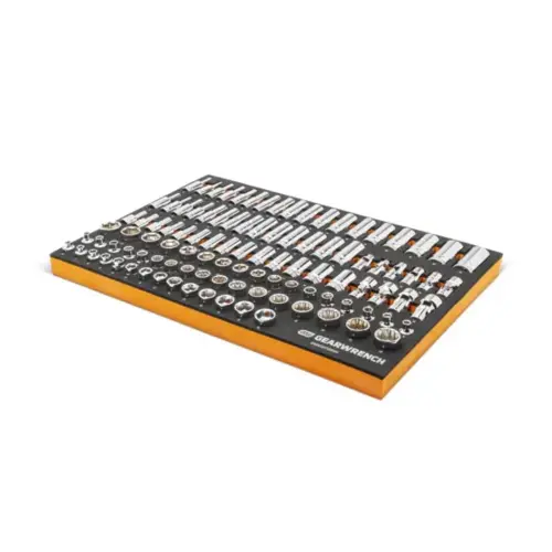 104 Pc. 3/8 Inch Drive Master Metric Socket Set Inch Foam Storage Tray 104 Pc. 3/8 Inch Drive Master Metric Socket Set Inch Foam Storage Tray