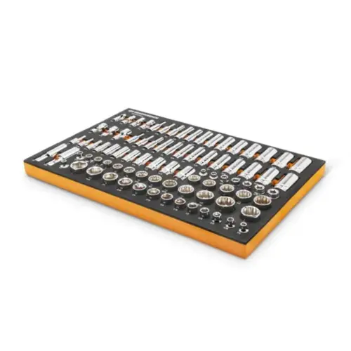 85 Piece 3/8 Inch Drive Master SAE Socket Set Inch Foam Storage Tray 85 Piece 3/8 Inch Drive Master SAE Socket Set Inch Foam Storage Tray