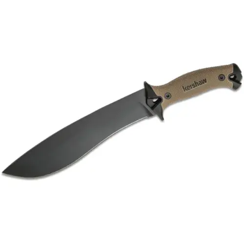 Camp 10 Recurve Fixed Blade Machete with Nylon Sheath - Tan/Black Camp 10 Recurve Fixed Blade Machete with Nylon Sheath - Tan/Black