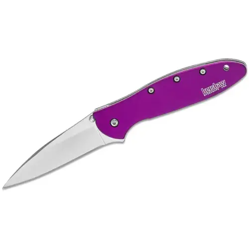 Leek Assisted Open Liner Lock Drop Point Blade EDC Folding Pocket Knife - Purple Leek Assisted Open Liner Lock Drop Point Blade EDC Folding Pocket Knife - Purple