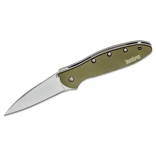 Leek Assisted Open Liner Lock Drop Point Blade EDC Folding Pocket Knife - Olive Leek Assisted Open Liner Lock Drop Point Blade EDC Folding Pocket Knife - Olive